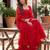 Women Empire Thread Work Kurta with Trousers & With Dupatta