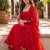 Women Empire Thread Work Kurta with Trousers & With Dupatta