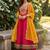 Women Embroidered Empire Thread Work Kurta with Trousers & With Dupatta