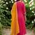 Women Embroidered Empire Thread Work Kurta with Trousers & With Dupatta