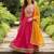 Women Embroidered Empire Thread Work Kurta with Trousers & With Dupatta