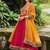 Women Embroidered Empire Thread Work Kurta with Trousers & With Dupatta