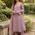 Women Embroidered Regular Mirror Work Silk Crepe Kurta with Trousers & With Dupatta