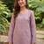 Women Embroidered Regular Mirror Work Silk Crepe Kurta with Trousers & With Dupatta