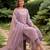 Women Embroidered Regular Mirror Work Silk Crepe Kurta with Trousers & With Dupatta