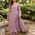 Women Embroidered Regular Mirror Work Silk Crepe Kurta with Trousers & With Dupatta