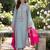 Women Embroidered Thread Work Silk Crepe Kurta with Trousers & Dupatta
