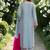 Women Embroidered Thread Work Silk Crepe Kurta with Trousers & Dupatta