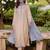 Women Embroidered Regular Mirror Work Chanderi Silk Kurta with Trousers & Dupatta