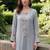Women Floral Regular Thread Work Chanderi Silk Kurta with Trousers & With Dupatta