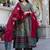 Women Ethnic Printed Layered Pure Cotton Kurta with Palazzos & With Dupatta