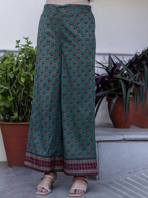 Women Ethnic Printed Layered Pure Cotton Kurta with Palazzos & With Dupatta 6