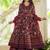 Floral Printed Layered Pure Cotton Festive Kurta With Palazzos & Dupatta