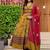 Women Floral Printed Cotton Anarkali Kurta with Trousers & Dupatta