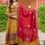 Women Floral Printed Cotton Anarkali Kurta with Trousers & Dupatta