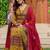 Women Floral Printed Cotton Anarkali Kurta with Trousers & Dupatta