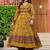 Women Floral Printed Cotton Anarkali Kurta with Trousers & Dupatta