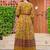 Women Floral Printed Cotton Anarkali Kurta with Trousers & Dupatta
