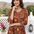 Women Ethnic Motifs Printed Angrakha Thread Work Pure Cotton Kurta with Trousers & With Dupatta