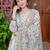 Women Floral Printed Empire Mirror Work Pure Cotton Kurta with Trousers & With Dupatta