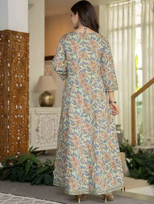 Women Ethnic Motifs Mirror Work Pure Cotton Kurta with Trousers & With Dupatta 4