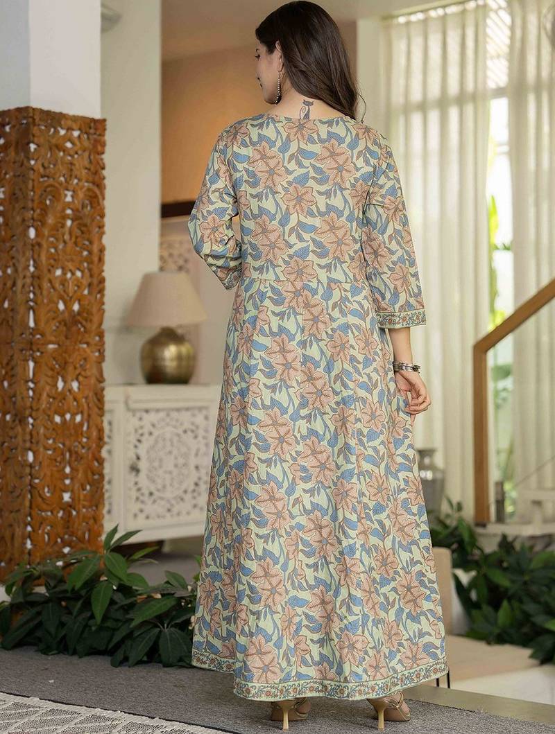 Women Ethnic Motifs Mirror Work Pure Cotton Kurta with Trousers & With Dupatta