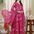 Floral Printed Notch Neck Pure Cotton Anarkali Kurta With Trousers & Dupatta
