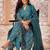 Floral Printed Pleated Anarkali Kurta with Trousers & Dupatta