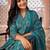 Floral Printed Pleated Anarkali Kurta with Trousers & Dupatta