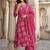 Women Ethnic Motifs Printed Angrakha Pure Cotton Kurta with Trousers & With Dupatta