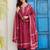 Women Floral Printed Panelled Thread Work Pure Cotton Kurta with Trousers & With Dupatta