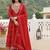 Women Ethnic Motifs Printed Regular Beads and Stones Pure Cotton Kurta with Trousers & With Dupatta