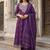 Women Ethnic Motifs Printed Panelled Thread Work Pure Cotton Kurta with Trousers & With Dupatta
