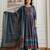 Floral Printed Sequinned Pure Cotton A-Line Kurta With Palazzos & Dupatta