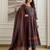 Printed Round Neck Tiered Pure Cotton Anarkali Kurta With Trousers & Dupatta