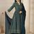 Floral Printed V-Neck Layered Pure Cotton Anarkali Kurta With Trousers & Dupatta
