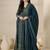 Floral Printed V-Neck Layered Pure Cotton Anarkali Kurta With Trousers & Dupatta