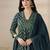 Floral Printed V-Neck Layered Pure Cotton Anarkali Kurta With Trousers & Dupatta