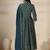 Floral Printed V-Neck Layered Pure Cotton Anarkali Kurta With Trousers & Dupatta