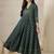 Floral Printed V-Neck Layered Pure Cotton Anarkali Kurta With Trousers & Dupatta