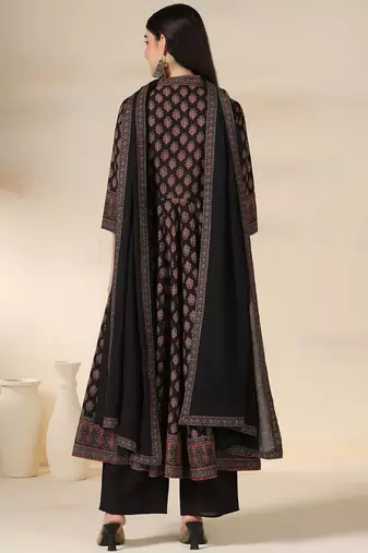 Women Floral Printed Regular Pure Cotton Kurta with Trousers & Dupatta