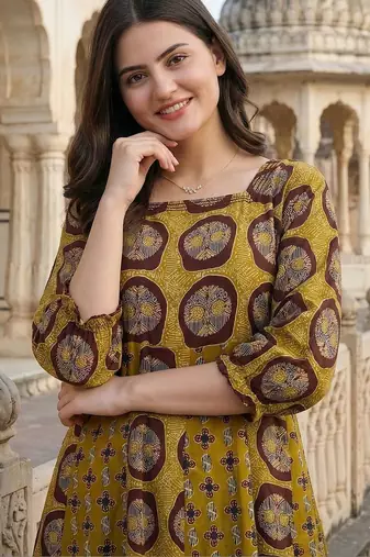 Women Ethnic Motifs Printed Regular Patchwork Pure Cotton Kurta with Trousers & With Dupatta