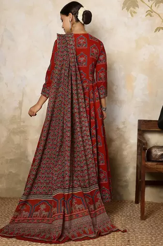 Women Printed Regular Pure Cotton Kurta with Palazzos & With Dupatta
