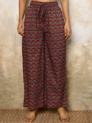 Women Printed Regular Pure Cotton Kurta with Palazzos & With Dupatta 7