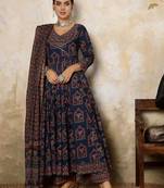 Flared Printed Kurta Palazzo Set With Dupatta