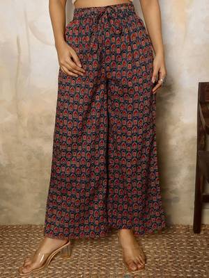 Flared Printed Kurta Palazzo Set With Dupatta 7