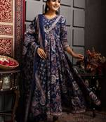 Ethnic Motifs Flared Printed Kurta Palazzo Set With Dupatta