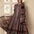 Floral Printed Mirror Work Pure Cotton Anarkali Kurta & Palazzo & Dupatta Set