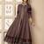 Floral Printed Mirror Work Pure Cotton Anarkali Kurta & Palazzo & Dupatta Set