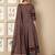 Floral Printed Mirror Work Pure Cotton Anarkali Kurta & Palazzo & Dupatta Set